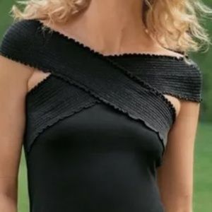 Soft Surroundings Genie Top Women Size S (8-10) Black Color NWT